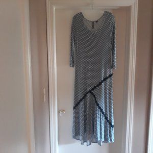 Skye's  the Limit Blue and White Maxi Dress